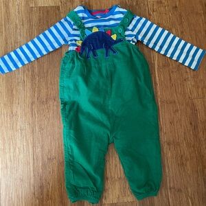 Baby Boden 9-12m Dino Overalls Set